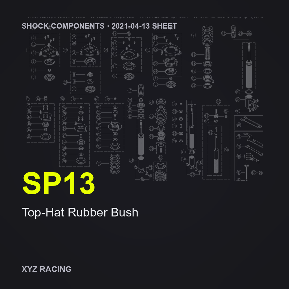 Top-Hat Rubber Bush (SP13)