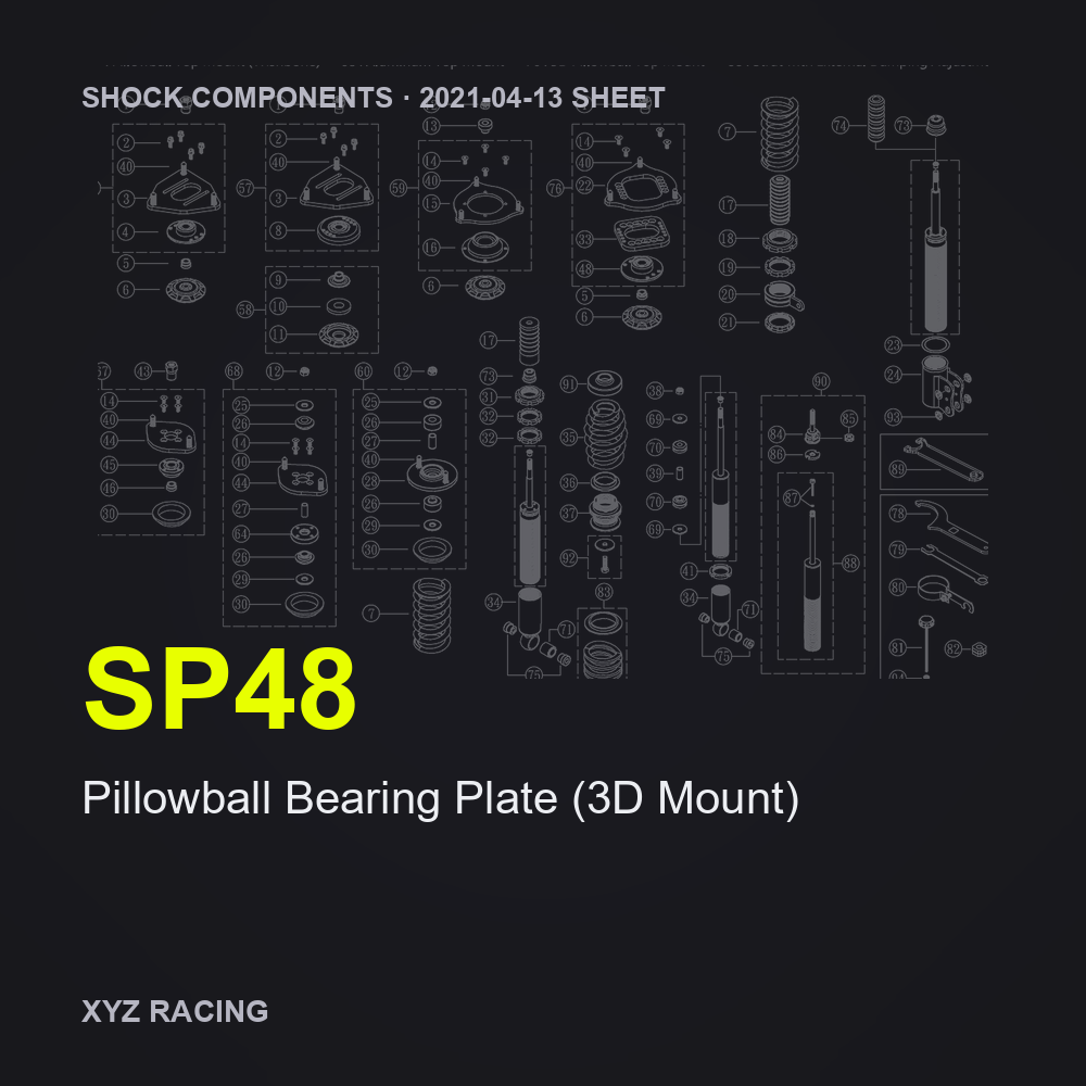 Pillowball Bearing Plate (3D Mount) (SP48)