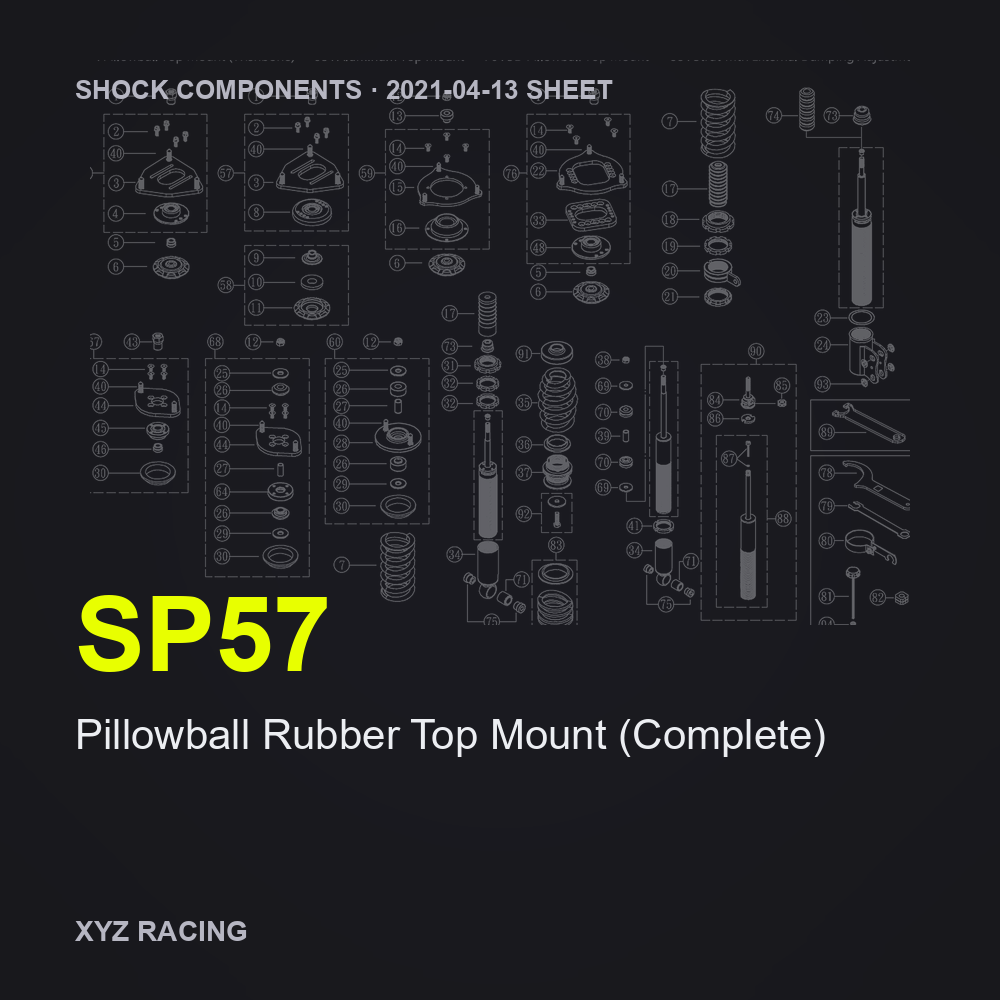 Pillowball Rubber Top Mount (Complete) (SP57)