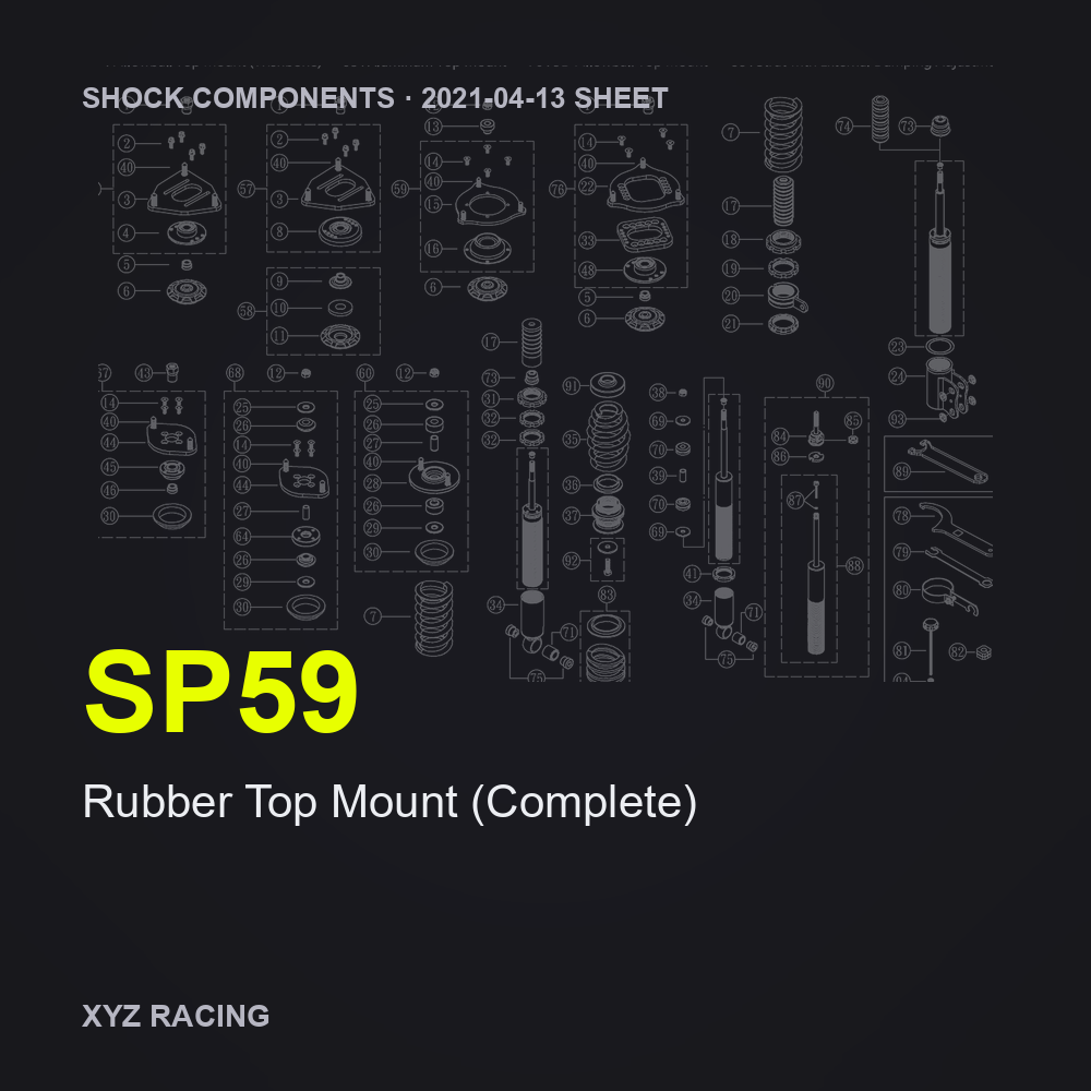 Rubber Top Mount (Complete) (SP59)