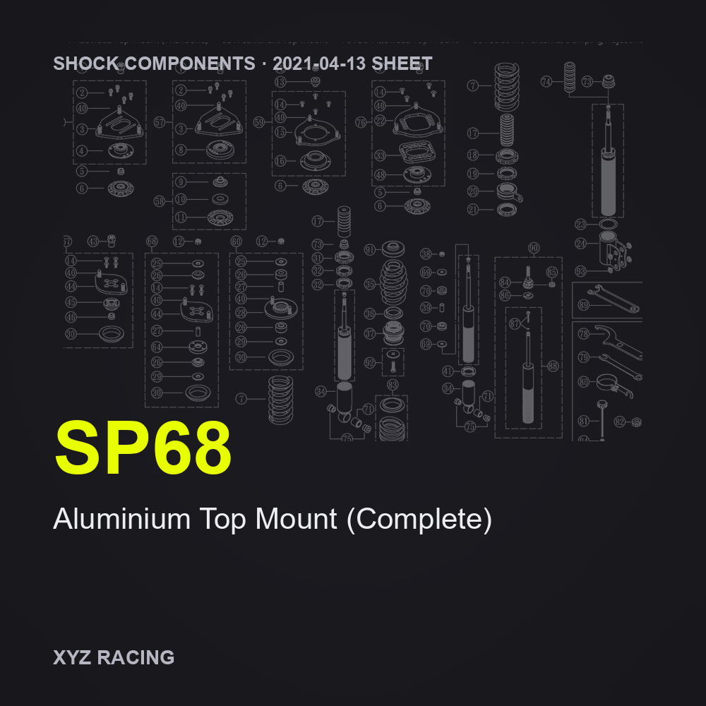 Aluminium Top Mount (Complete) (SP68)