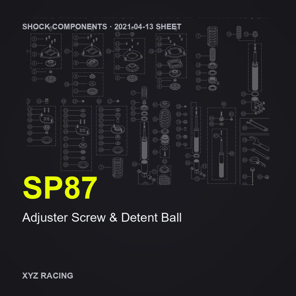 Adjuster Screw & Detent Ball (SP87)