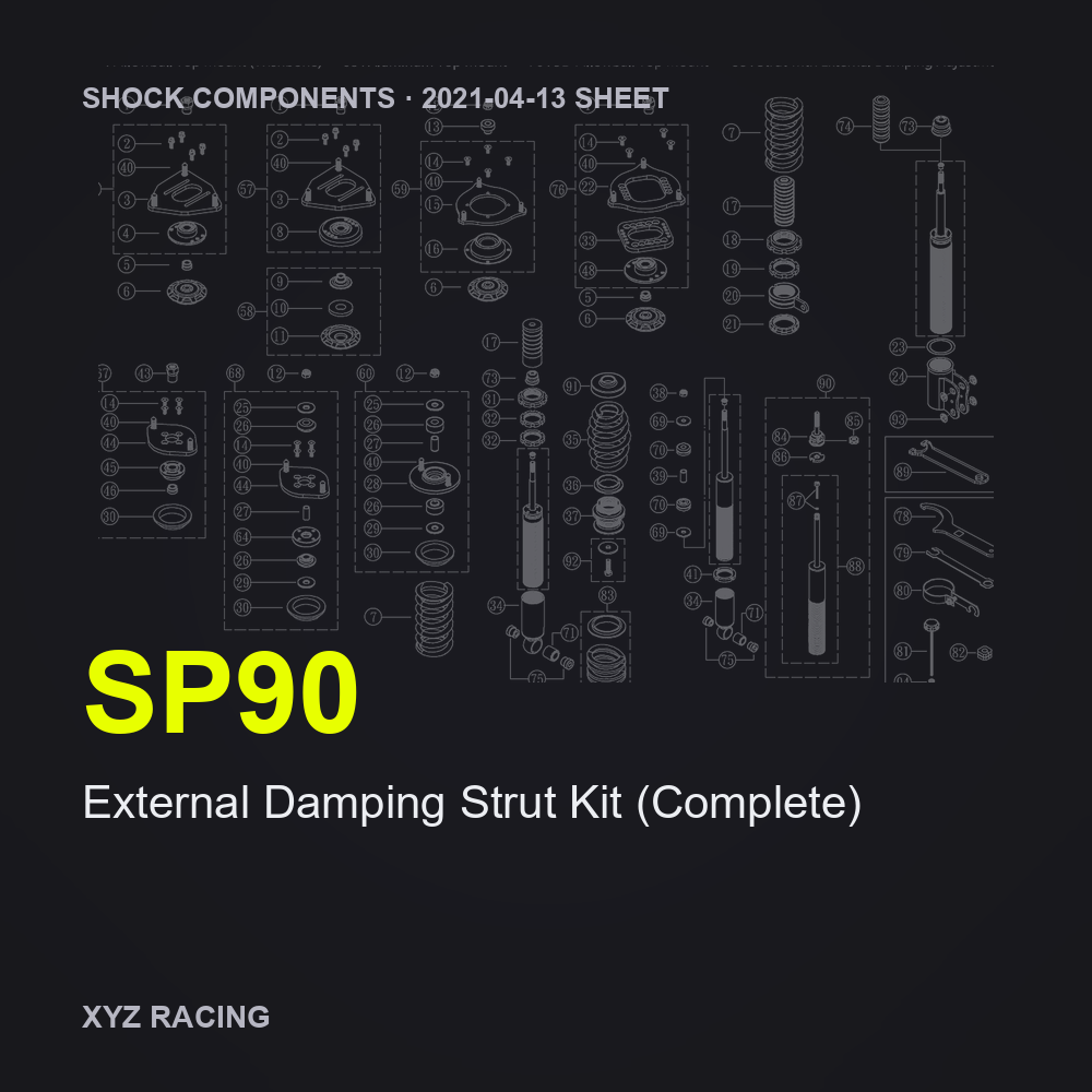 External Damping Strut Kit (Complete) (SP90)