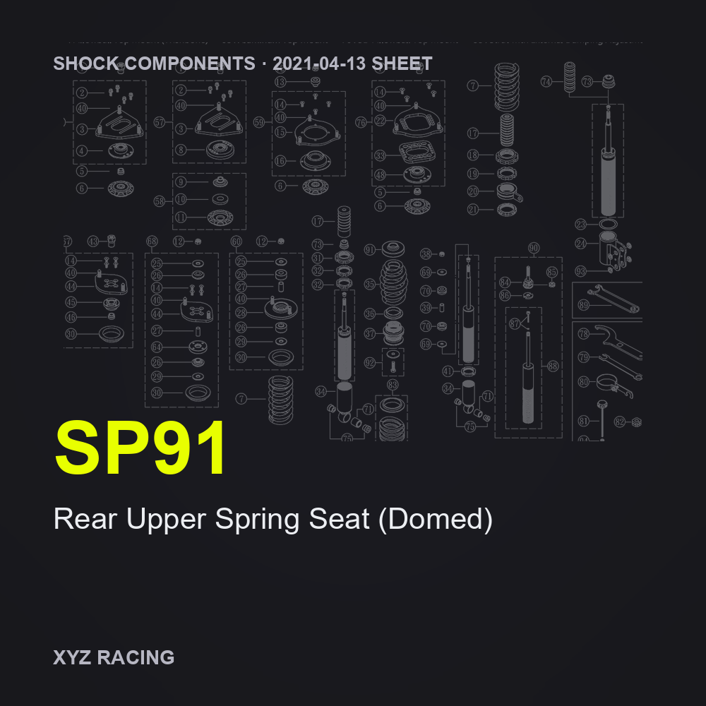 Rear Upper Spring Seat (Domed) (SP91)
