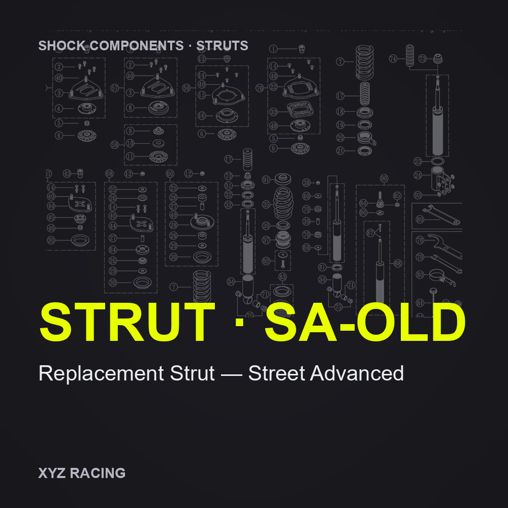 Replacement Strut — Street Advanced (Old Design)
