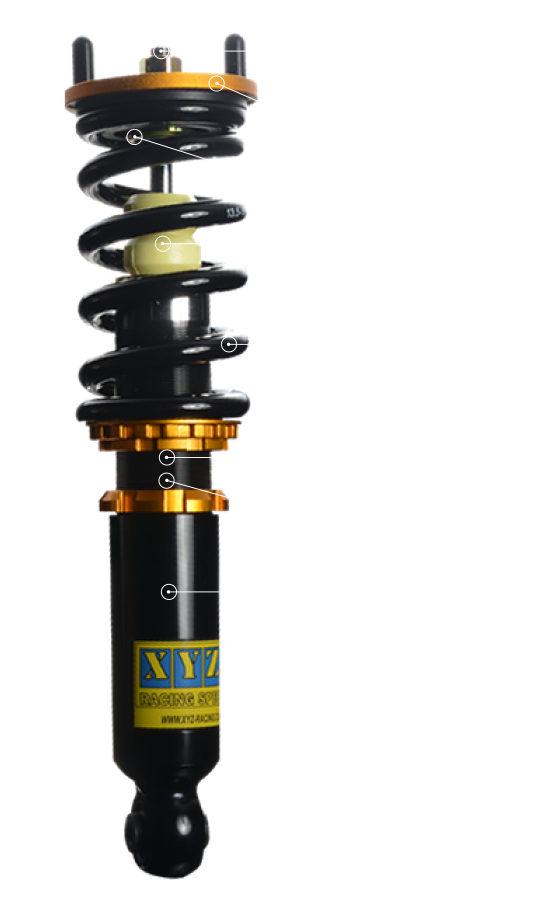 XYZ Racing Racing Spec Coilovers — Mercedes-Benz C CLASS W205 8 CYL 4WD (Cancellation Kit for Electronic Damping) 2015-2021