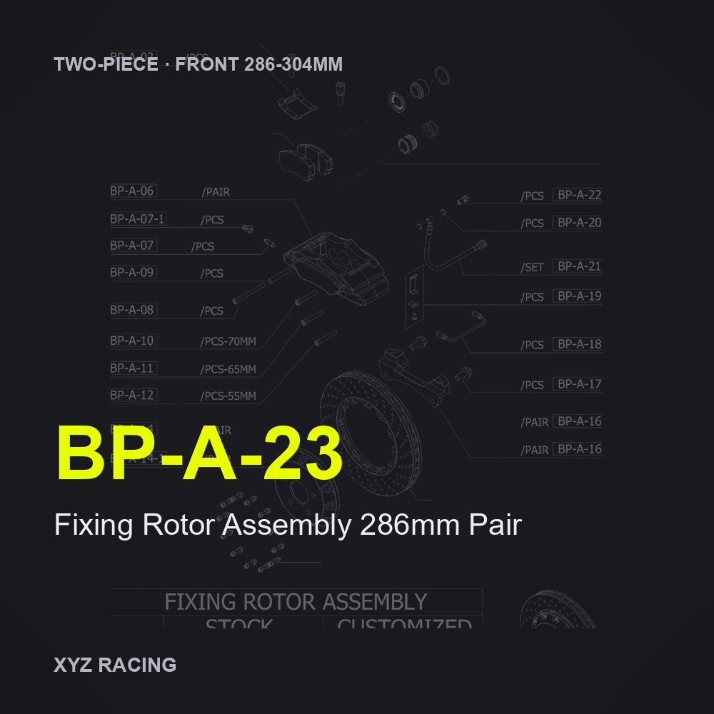 Fixing Rotor Assembly 286mm Pair (BP-A-23) — Two-Piece Front 286-304mm
