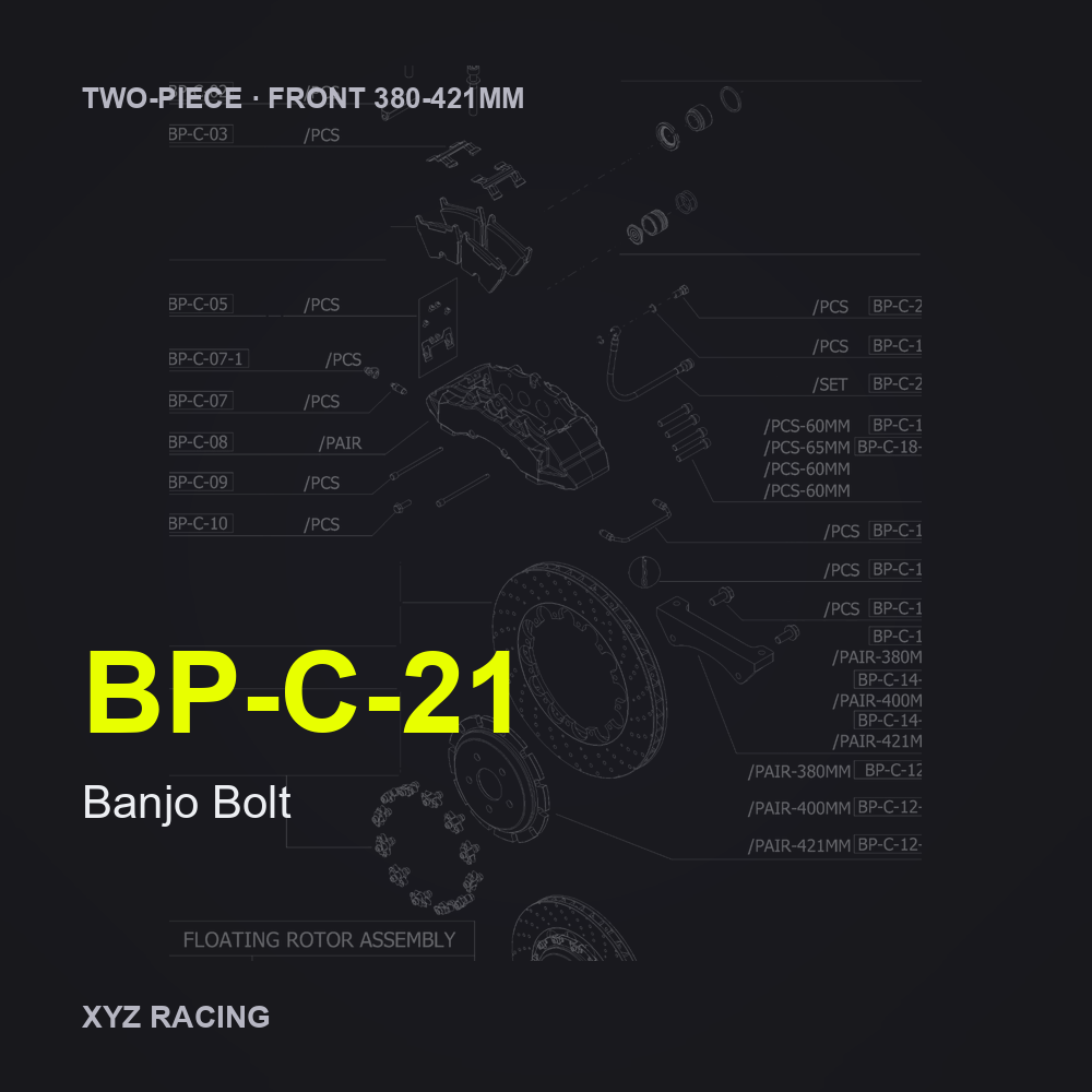 Banjo Bolt (BP-C-21) — Two-Piece Front 380-421mm