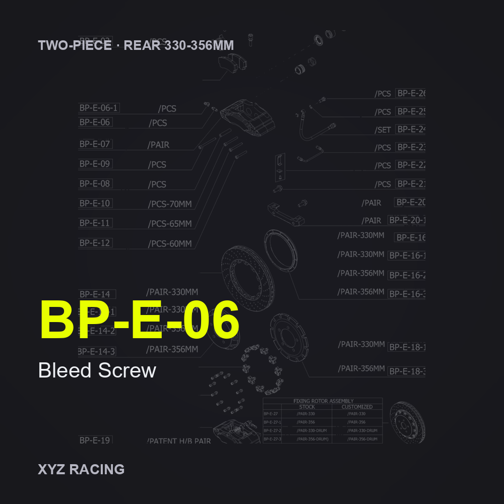 Bleed Screw (BP-E-06) — Two-Piece Rear 330-356mm