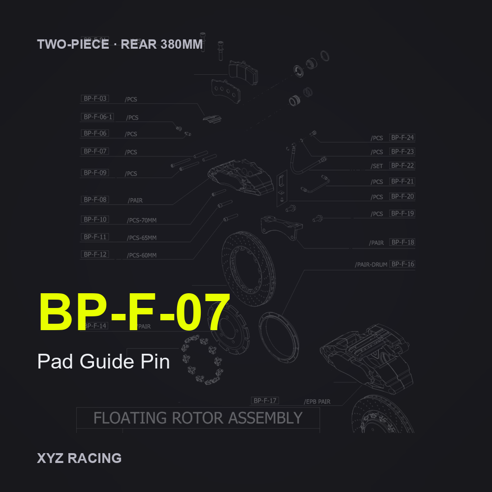 Pad Guide Pin (BP-F-07) — Two-Piece Rear 380mm