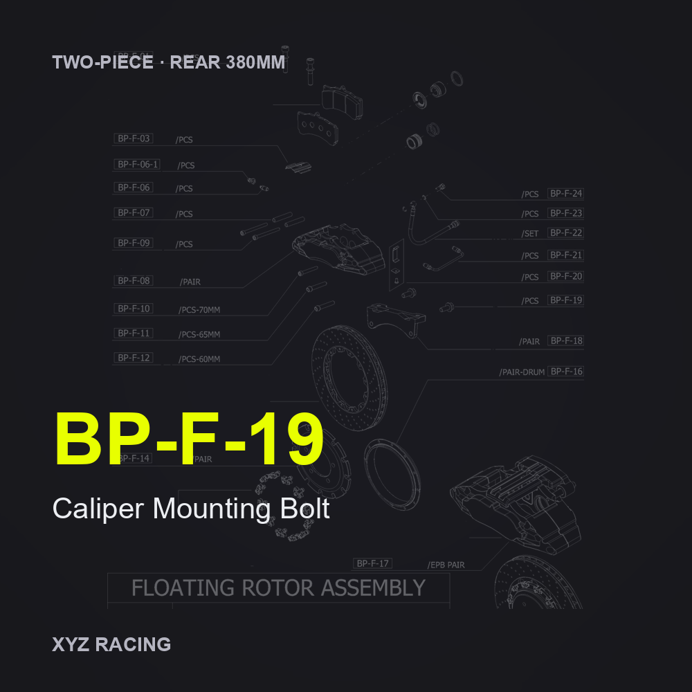 Caliper Mounting Bolt (BP-F-19) — Two-Piece Rear 380mm