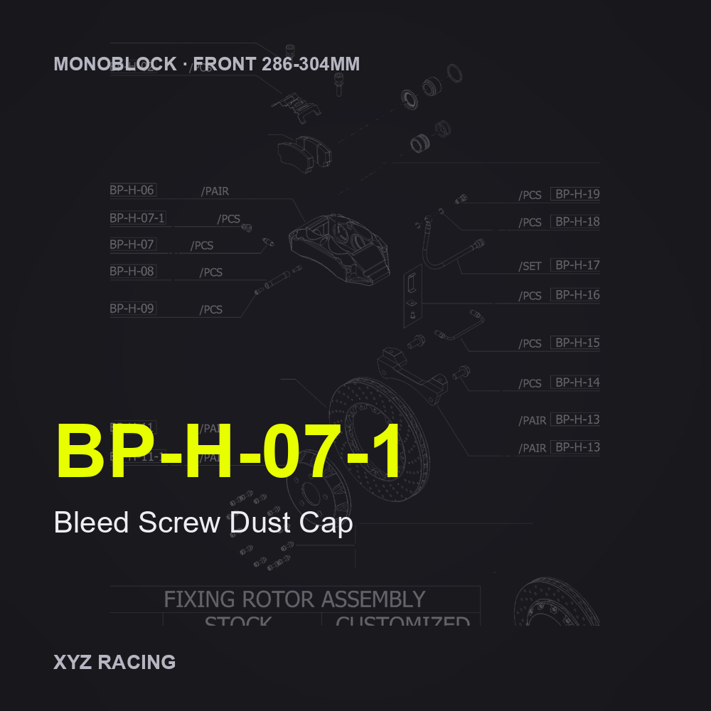 Bleed Screw Dust Cap (BP-H-07-1) — Monoblock Front 286-304mm