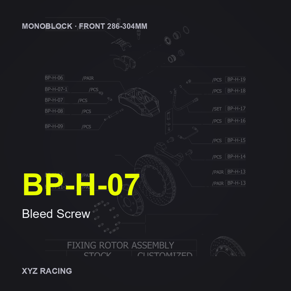 Bleed Screw (BP-H-07) — Monoblock Front 286-304mm