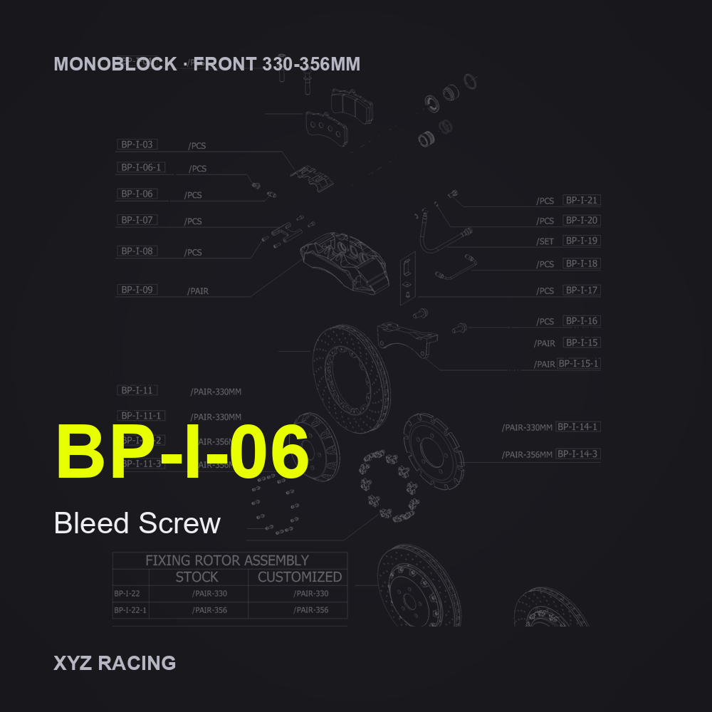 Bleed Screw (BP-I-06) — Monoblock Front 330-356mm
