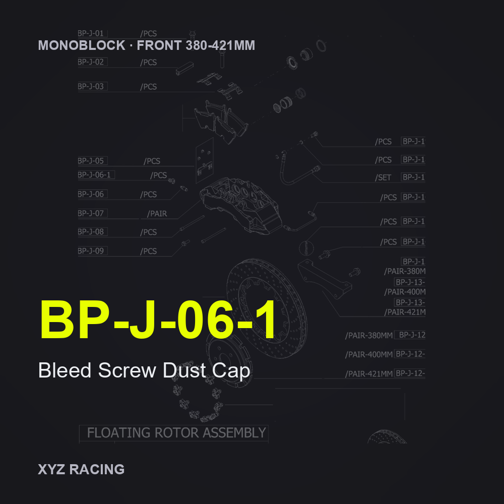 Bleed Screw Dust Cap (BP-J-06-1) — Monoblock Front 380-421mm