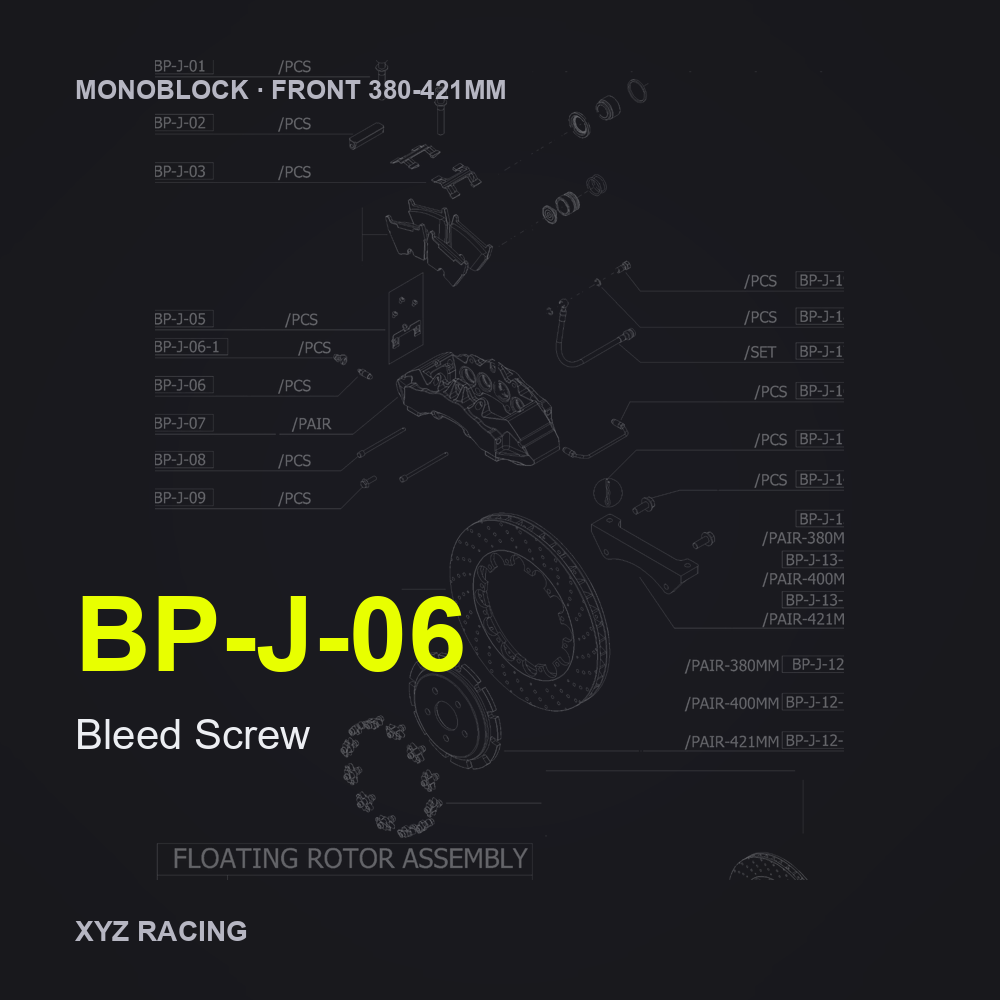 Bleed Screw (BP-J-06) — Monoblock Front 380-421mm