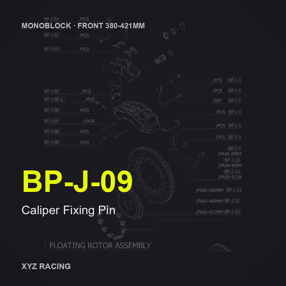 Caliper Fixing Pin (BP-J-09) — Monoblock Front 380-421mm