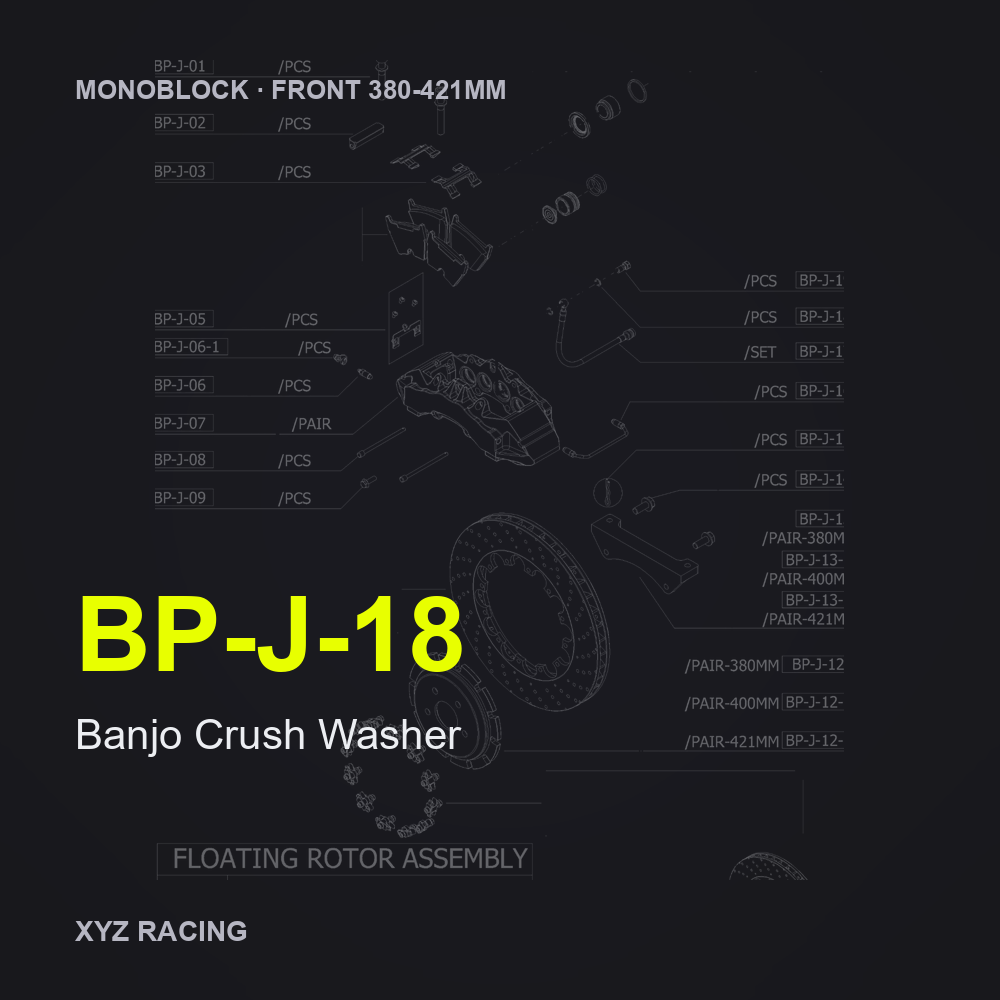 Banjo Crush Washer (BP-J-18) — Monoblock Front 380-421mm