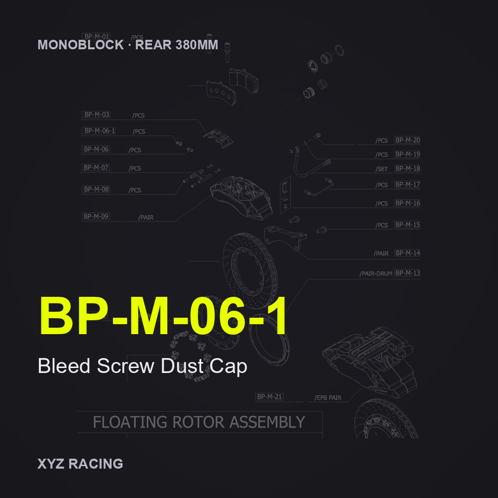Bleed Screw Dust Cap (BP-M-06-1) — Monoblock Rear 380mm