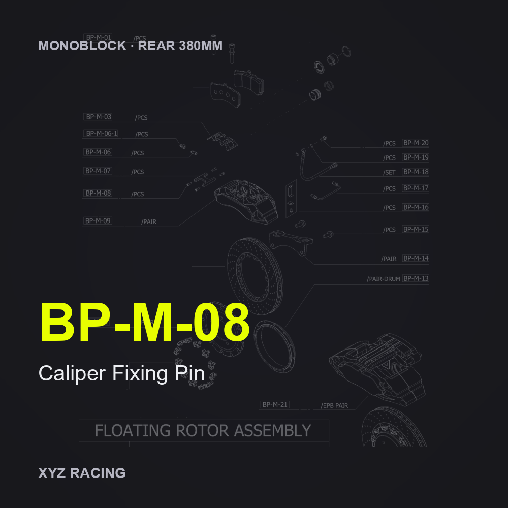 Caliper Fixing Pin (BP-M-08) — Monoblock Rear 380mm