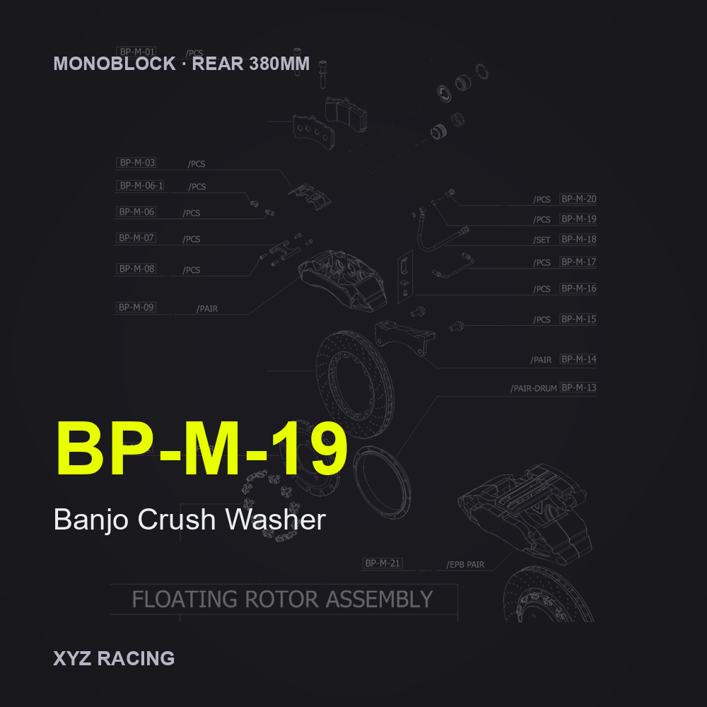 Banjo Crush Washer (BP-M-19) — Monoblock Rear 380mm
