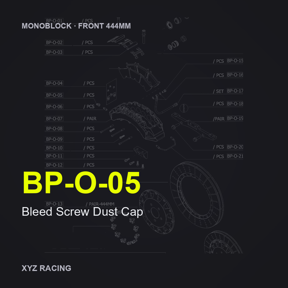 Bleed Screw Dust Cap (BP-O-05) — Monoblock Front 444mm