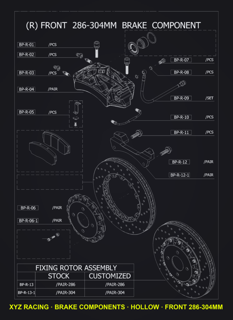 Bleed Screw (BP-R-03) — Hollow Front 286-304mm