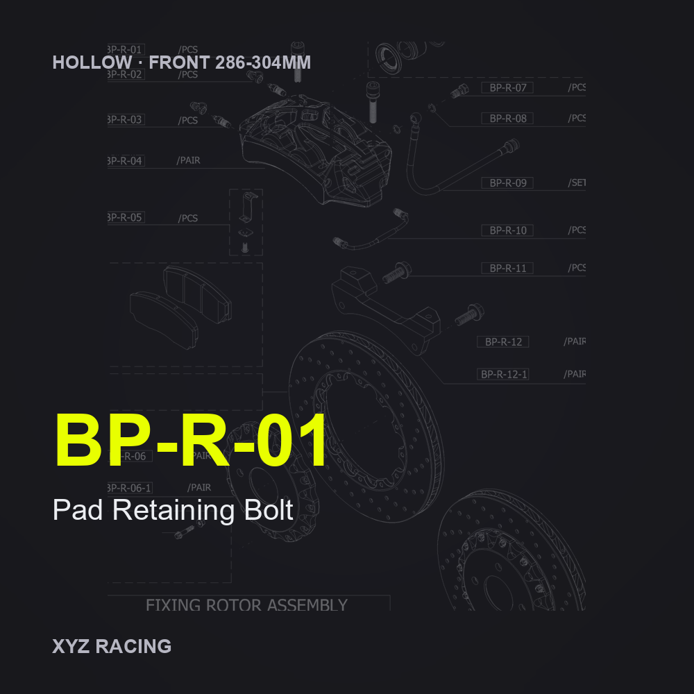 Pad Retaining Bolt (BP-R-01) — Hollow Front 286-304mm