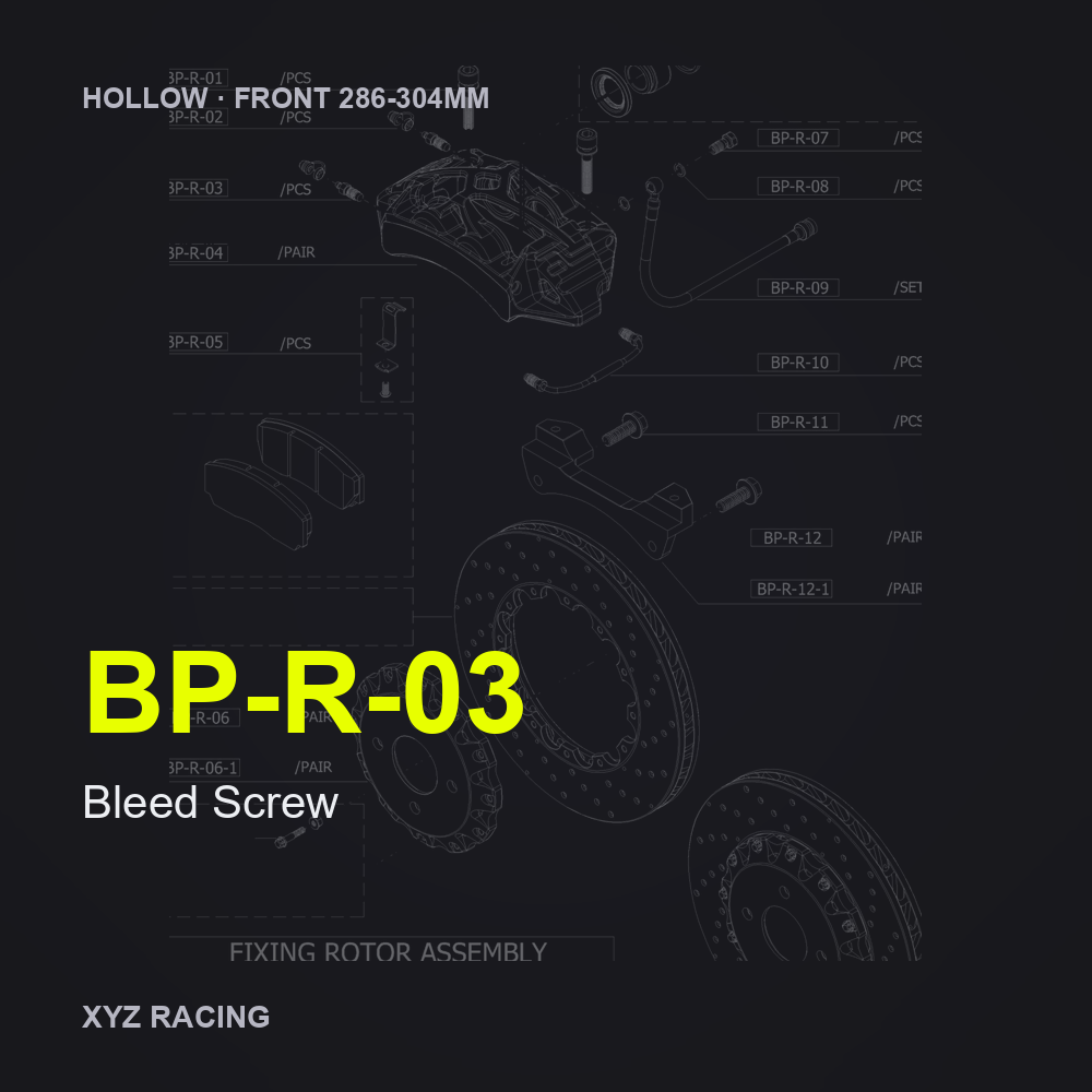 Bleed Screw (BP-R-03) — Hollow Front 286-304mm