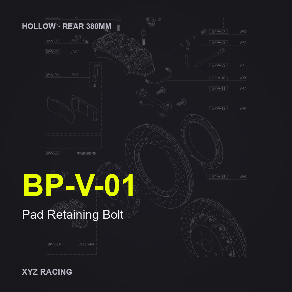 Pad Retaining Bolt (BP-V-01) — Hollow Rear 380mm