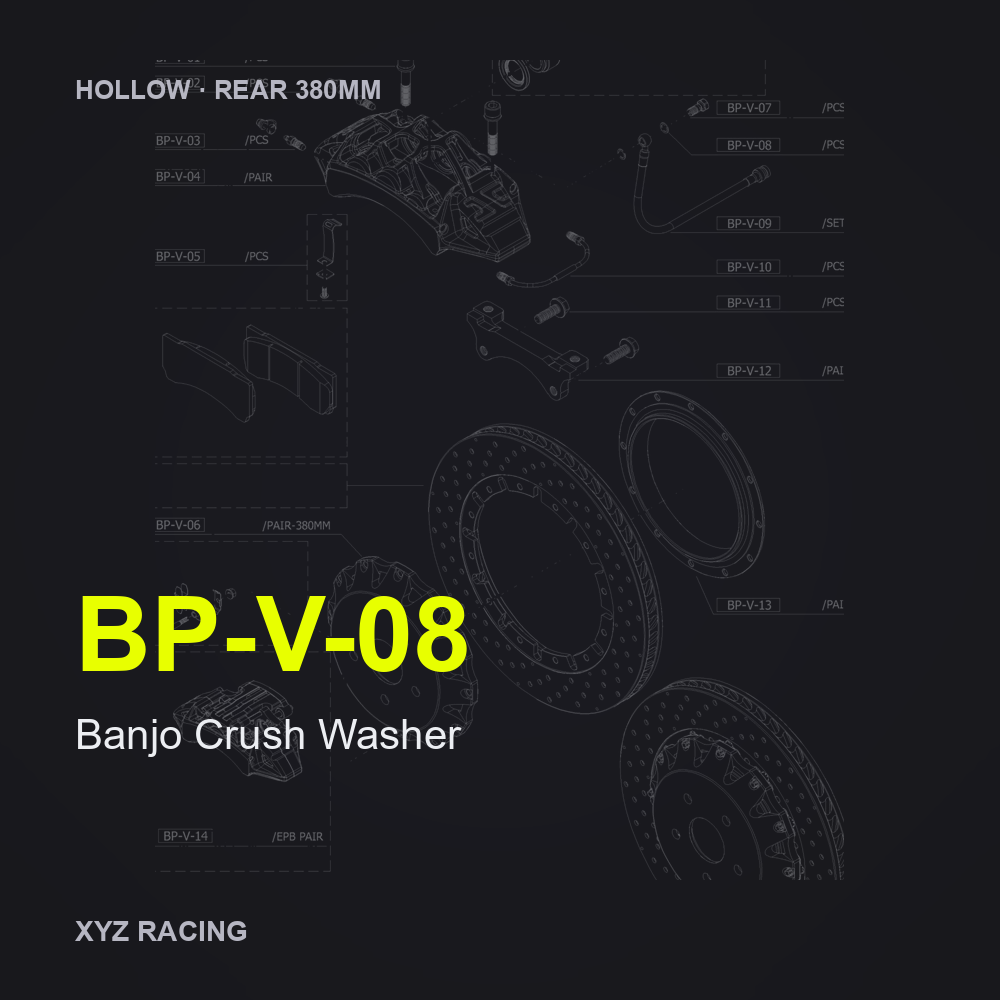 Banjo Crush Washer (BP-V-08) — Hollow Rear 380mm