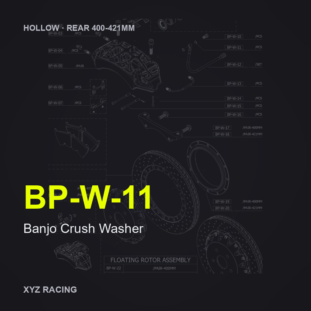 Banjo Crush Washer (BP-W-11) — Hollow Rear 400-421mm