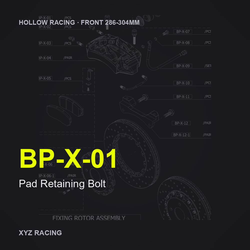 Pad Retaining Bolt (BP-X-01) — Hollow Racing Front 286-304mm