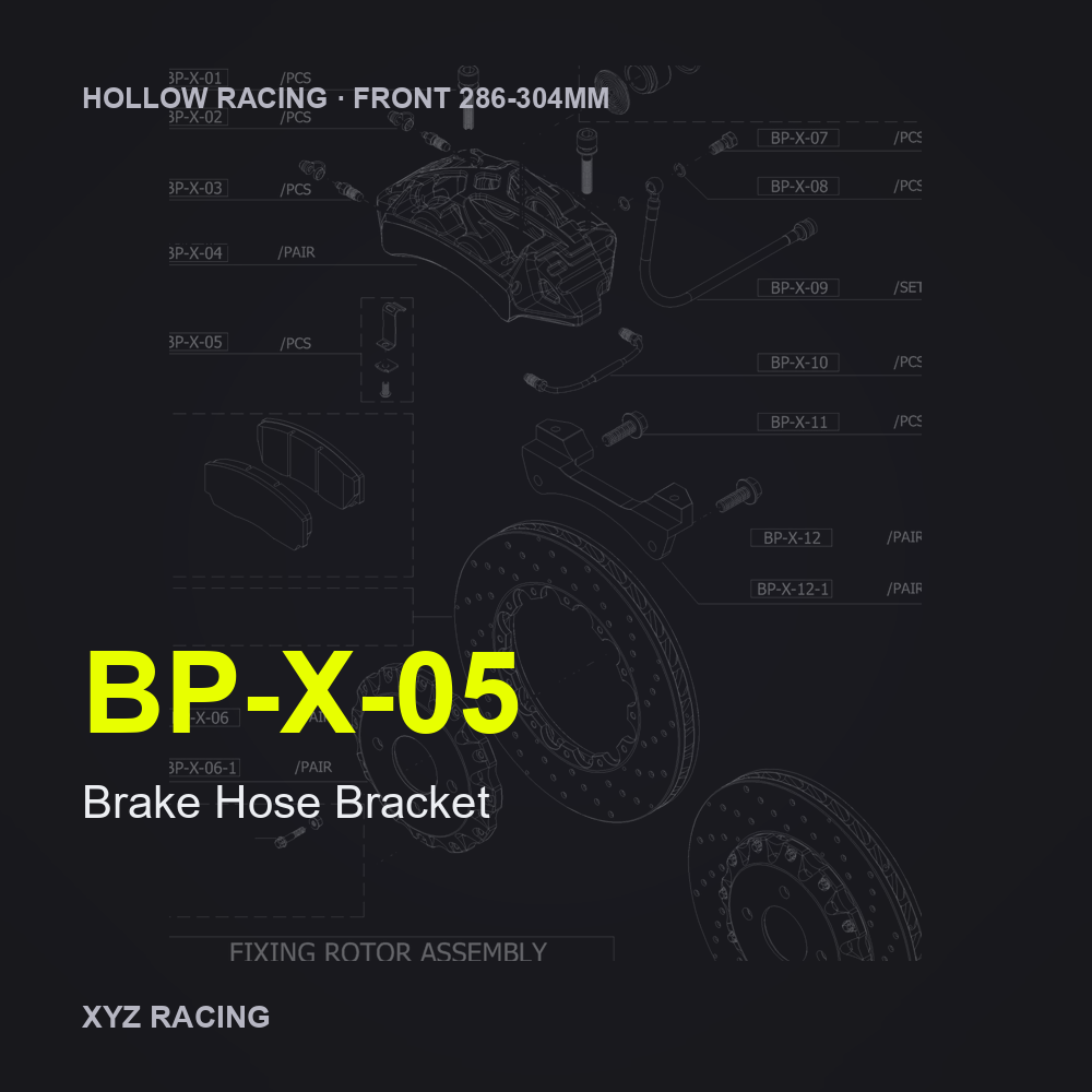 Brake Hose Bracket (BP-X-05) — Hollow Racing Front 286-304mm