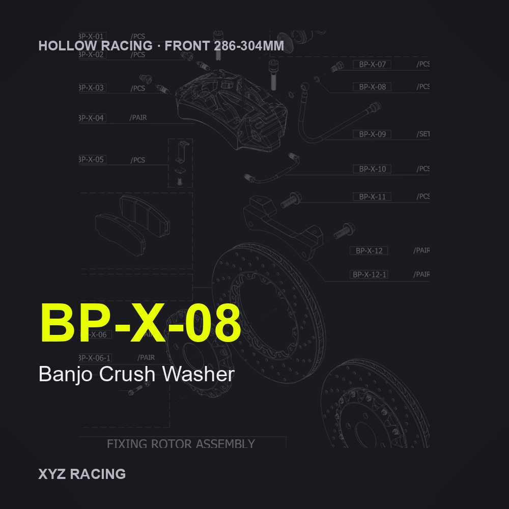 Banjo Crush Washer (BP-X-08) — Hollow Racing Front 286-304mm