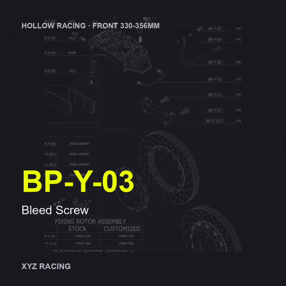 Bleed Screw (BP-Y-03) — Hollow Racing Front 330-356mm