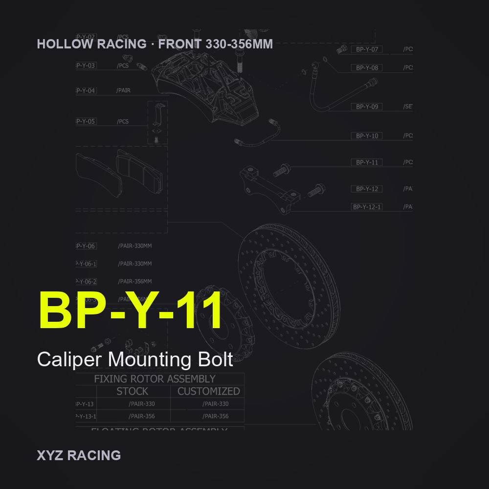 Caliper Mounting Bolt (BP-Y-11) — Hollow Racing Front 330-356mm