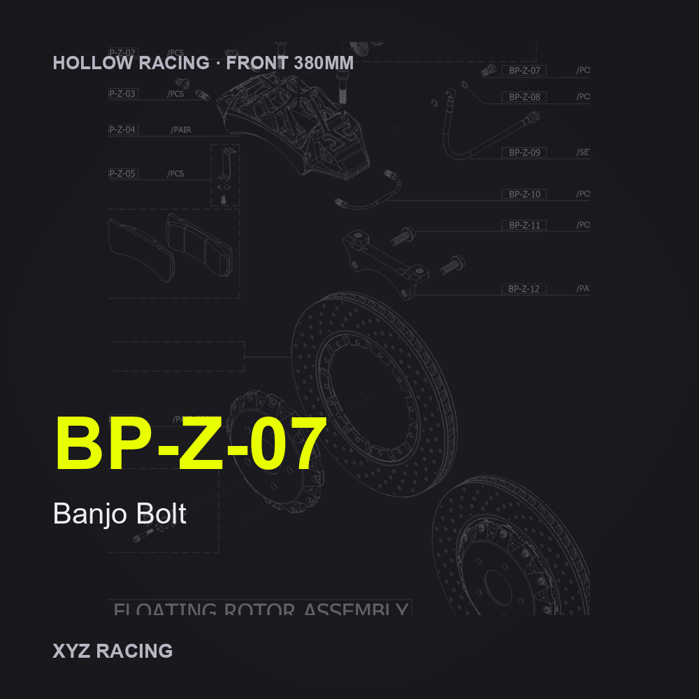 Banjo Bolt (BP-Z-07) — Hollow Racing Front 380mm