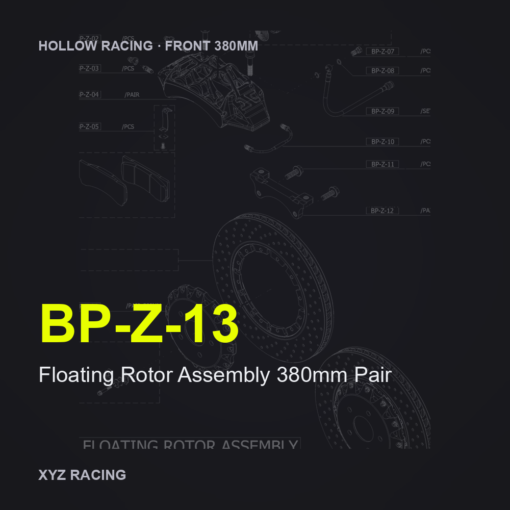 Floating Rotor Assembly 380mm Pair (BP-Z-13) — Hollow Racing Front 380mm