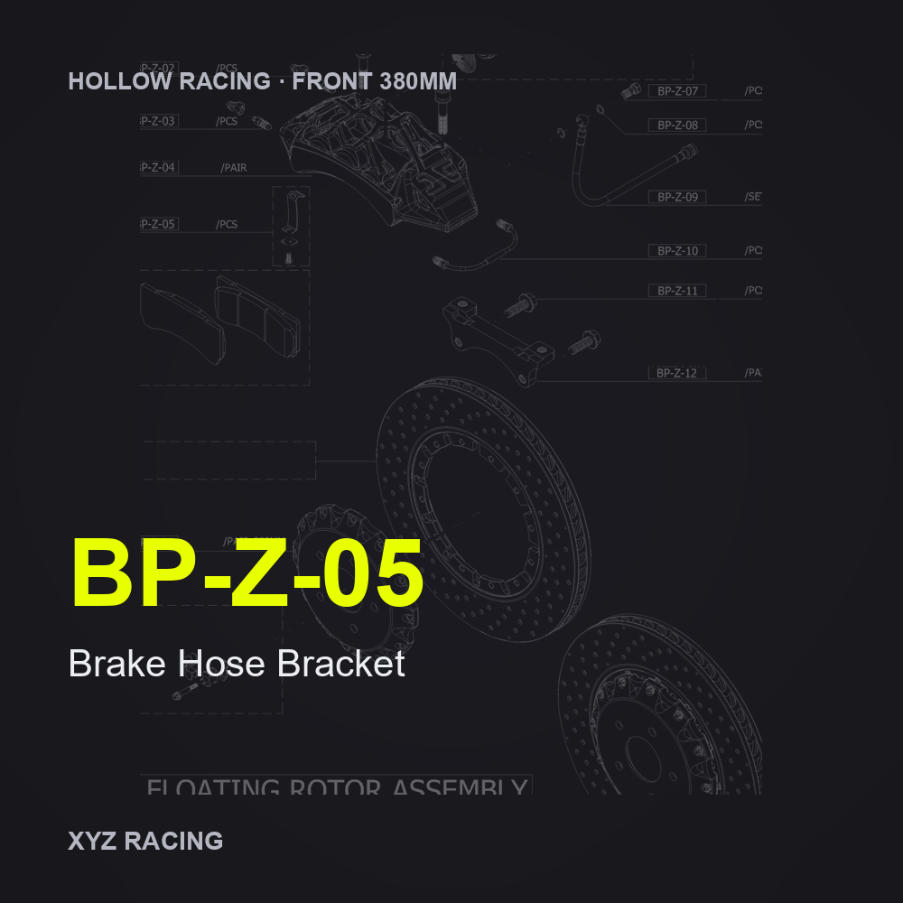 Brake Hose Bracket (BP-Z-05) — Hollow Racing Front 380mm