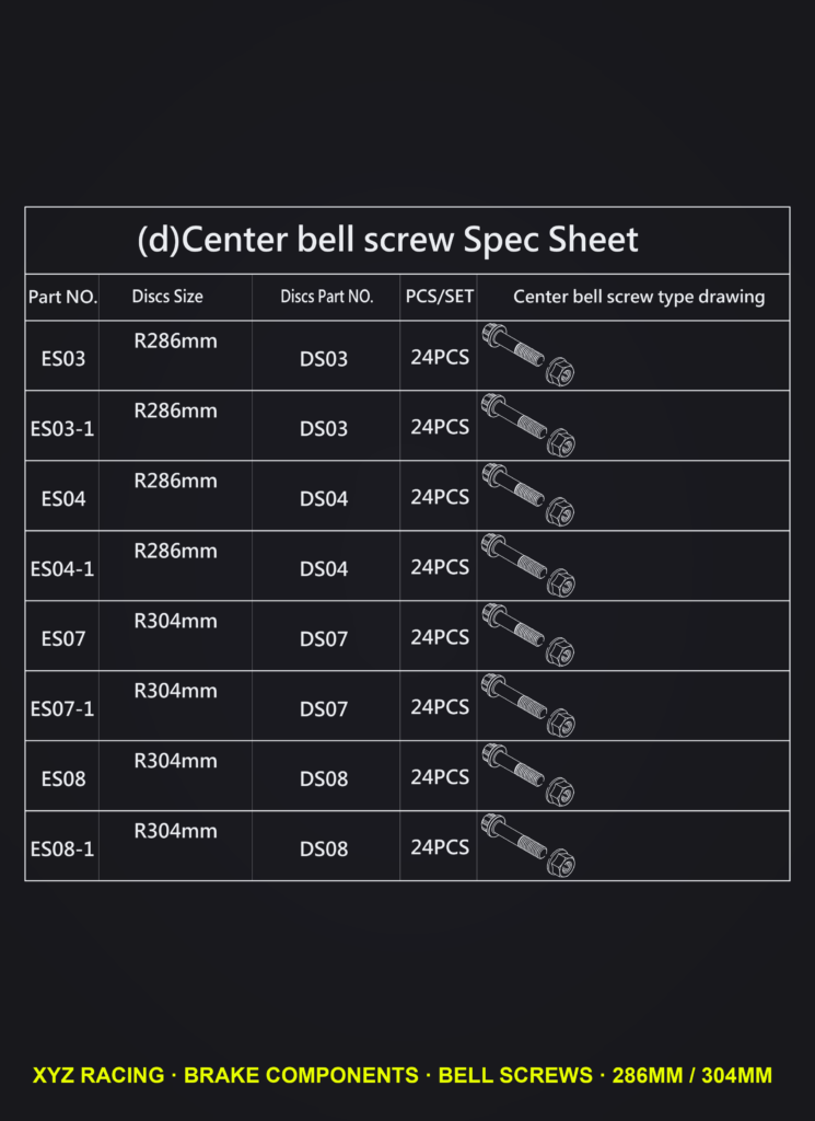 Rotor Bell Screw Set ES03, R286 Slotted