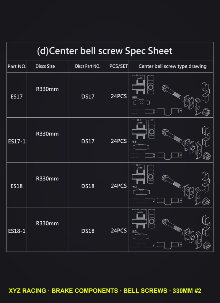 Rotor Bell Screw Set (24 pcs), R330 Floating (ES17)